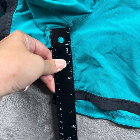 Lululemon Women Shorts Speed Up Groovy Run Running Sea Foam Black Size 10 G306 - Picture 6 of 8